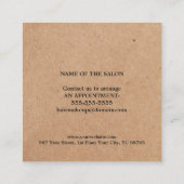 Coupon noir minimaliste imprimé Kraft moderne (Dos)