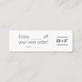 Coupon Notecards Mini Visitekaartje