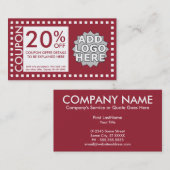 coupon personnalisable couleur (Devant / Derrière)