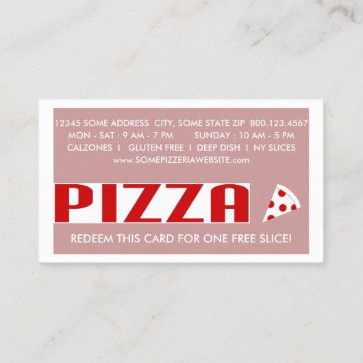 coupon pizza (conversation chit) (Dos)