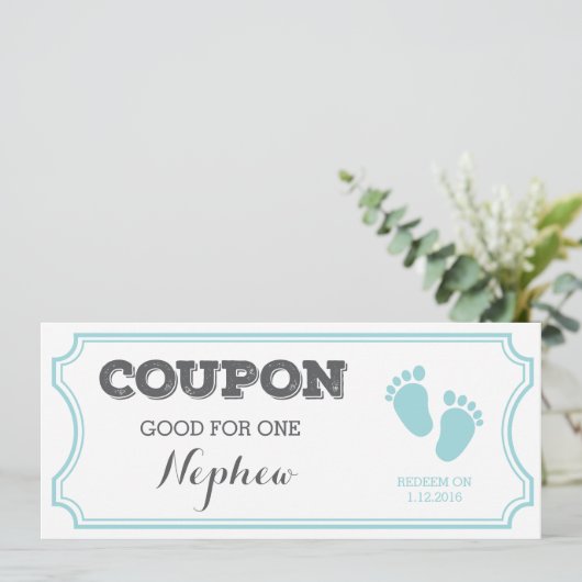 Coupon pour un Faire-part bébé Nephew (Debout devant)