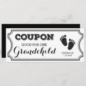 Coupon pour un petit-enfant Faire-part bébé (Devant / Derrière)