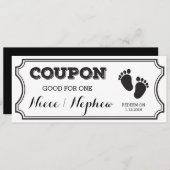 Coupon pour une nièce ou une Faire-part bébé Nephe (Devant / Derrière)