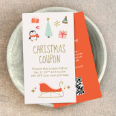 Coupon rabais de Noël promotionnel