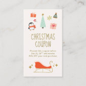 Coupon rabais de Noël promotionnel (Devant)