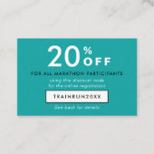Coupon Turquoise moderne à rabais Logo QR (Devant)