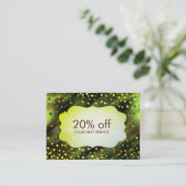 Coupon Vert Confetti Pièce de réduction Cadeau (Debout devant)
