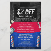  coupon voor Barber Winkelen en Salon Sjabloon Flyer (Achterkant)