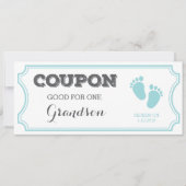 Coupon voor een kleinzoon Baby aankondiging (Voorkant)