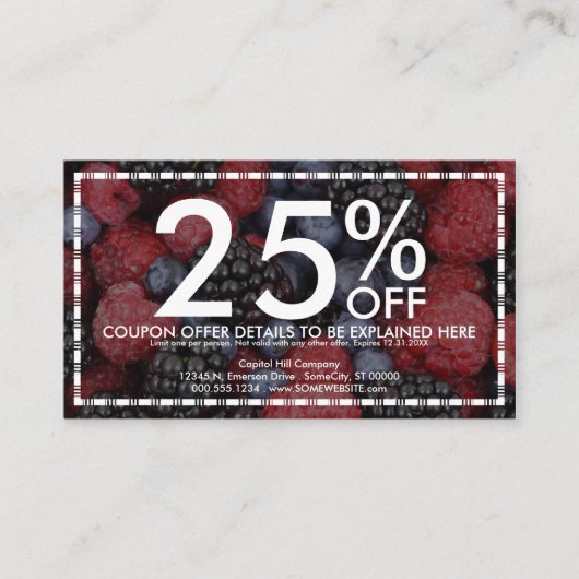 coupon voor gemengde bessen (Voorkant)