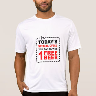 Coupon voor gratis speciale aanbieding voor bier t-shirt