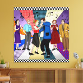 Coupondansen | Retro Nostalgische jaren 1950 Canvas Afdruk (Insitu (Woonkamer))