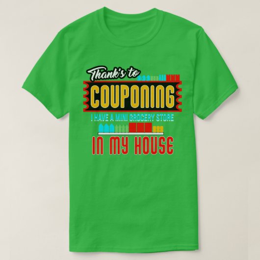Couponing Bedankt naar couponing T-shirt (Design voorkant)