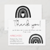 Couponkaart voor kleine bedrijven Zwart Regenboog  Informatiekaartje (Voorkant / Achterkant)