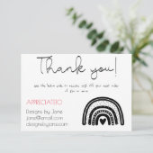 Couponkaart voor kleine bedrijven Zwart Regenboog  Informatiekaartje (Staand voorkant)