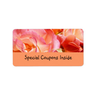 Coupons spéciaux à l'intérieur des Roses étiquette
