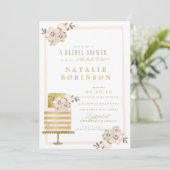 Coupure Bridal Shower - goud Kaart (Staand voorkant)