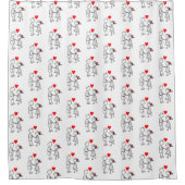 Coupure Love Shower Curtain - Aangepaste kleuren Douchegordijn (Voorkant)