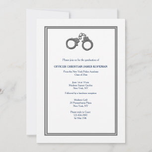 Coupures Agent de police Graduation Invitation