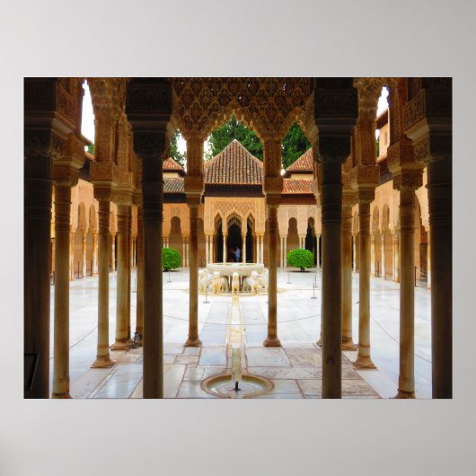 Cour des Lions, Alhambra, Espagne - Poster (Devant)