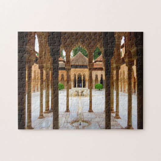 Cour des lions, Alhambra, Espagne - puzzle (Horizontal)