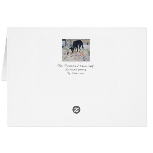 cour pittoresque avec chiens de levrette (Dos Horizontal)