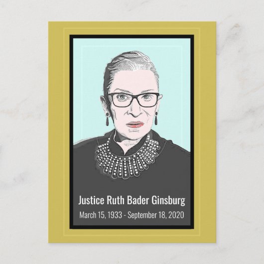Cour Suprême Ruth Bader Ginsburg Carte postale (Devant)