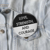 Courage Badge Melanoom Kanker (zwart) Ronde Button 4,0 Cm (In situ)