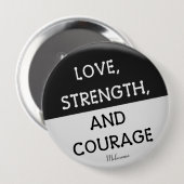 Courage Badge Melanoom Kanker (zwart) Ronde Button 4,0 Cm (Voorkant /achterkant)