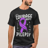 Courage Beats Epilepsy T-shirt (Voorkant)