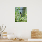 Courage Bible Verse Inspiration Papillon poster (Cuisine)