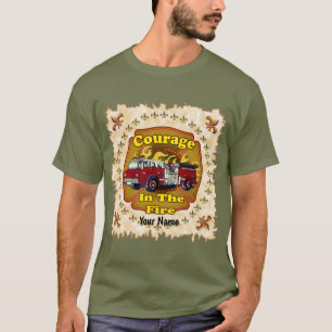 Courage Brandweerwagen Brandweerman T-shirt