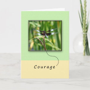 Courage Caring Cancer Kaart met Dragonfly