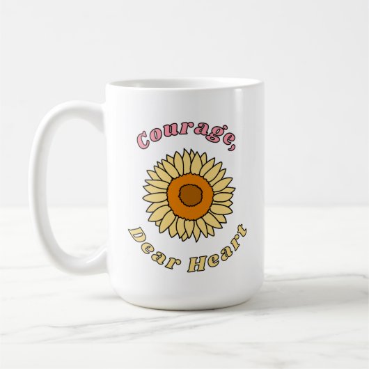Courage Cher Coeur Mug (Gauche)