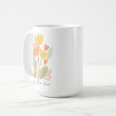Courage Cher Coeur Mug Floral (Devant gauche)