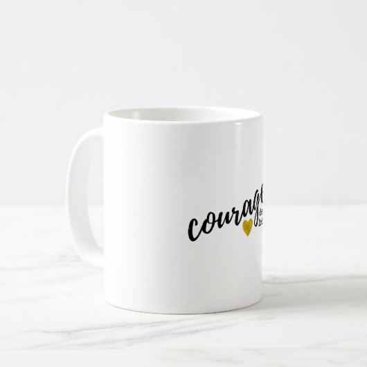 Courage cher Heart Mug (Devant gauche)