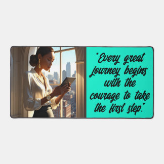 Courage de Commencer – Tapis de Bureau Inspirant p