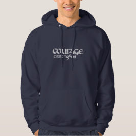 Courage doet het bang - Navy Hoodie