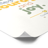Courage et joie | Affiche d'affirmation pour enfan (Coin)