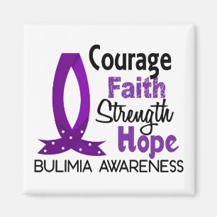 Courage Faith Strength Hope Bulimia Magneet