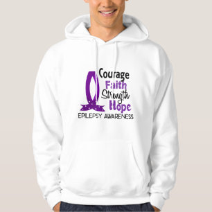 Courage Faith Strength Hope Epilepsy Hoodie