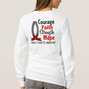 Courage Faith Strength Hope Jonvenile Diabetes T-shirt