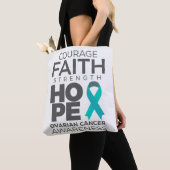 Courage Faith Strength Hope Ovarian Awareness Draagtas (Dichtbij)