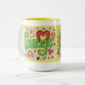 Courage Heart Word Art Custom Café Mug (Devant gauche)