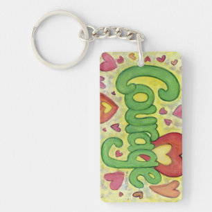 Courage Heart Word Art Inspirerend Sleutelhanger