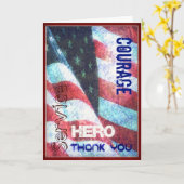 Courage - Hero - Dank u Veterans Day Kaart (Gele Bloem)