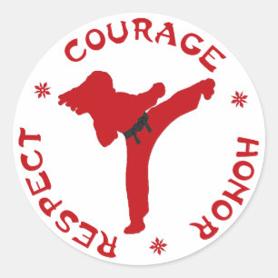 Courage Honor Respect Lady Stickers