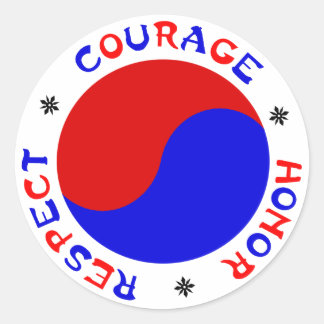 Courage Honor Respect Stickers voor vechtsporten