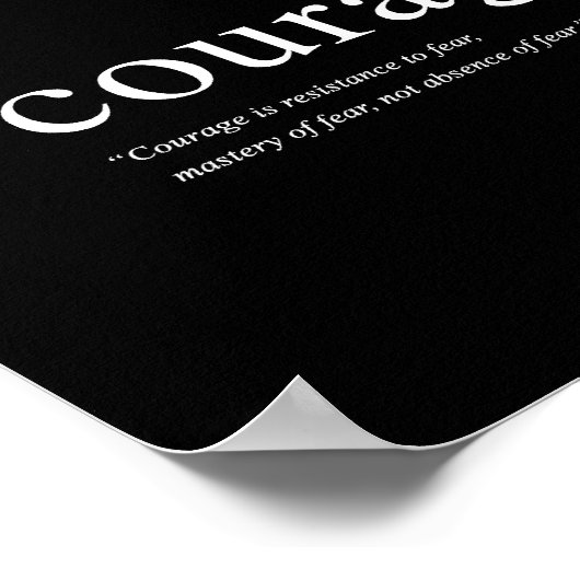 Courage - Impression d'art de 8 po x 10 po (Coin)