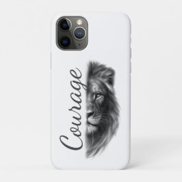 Courage Lion Artistic Minimal- iPhone 11 Pro Hoesje